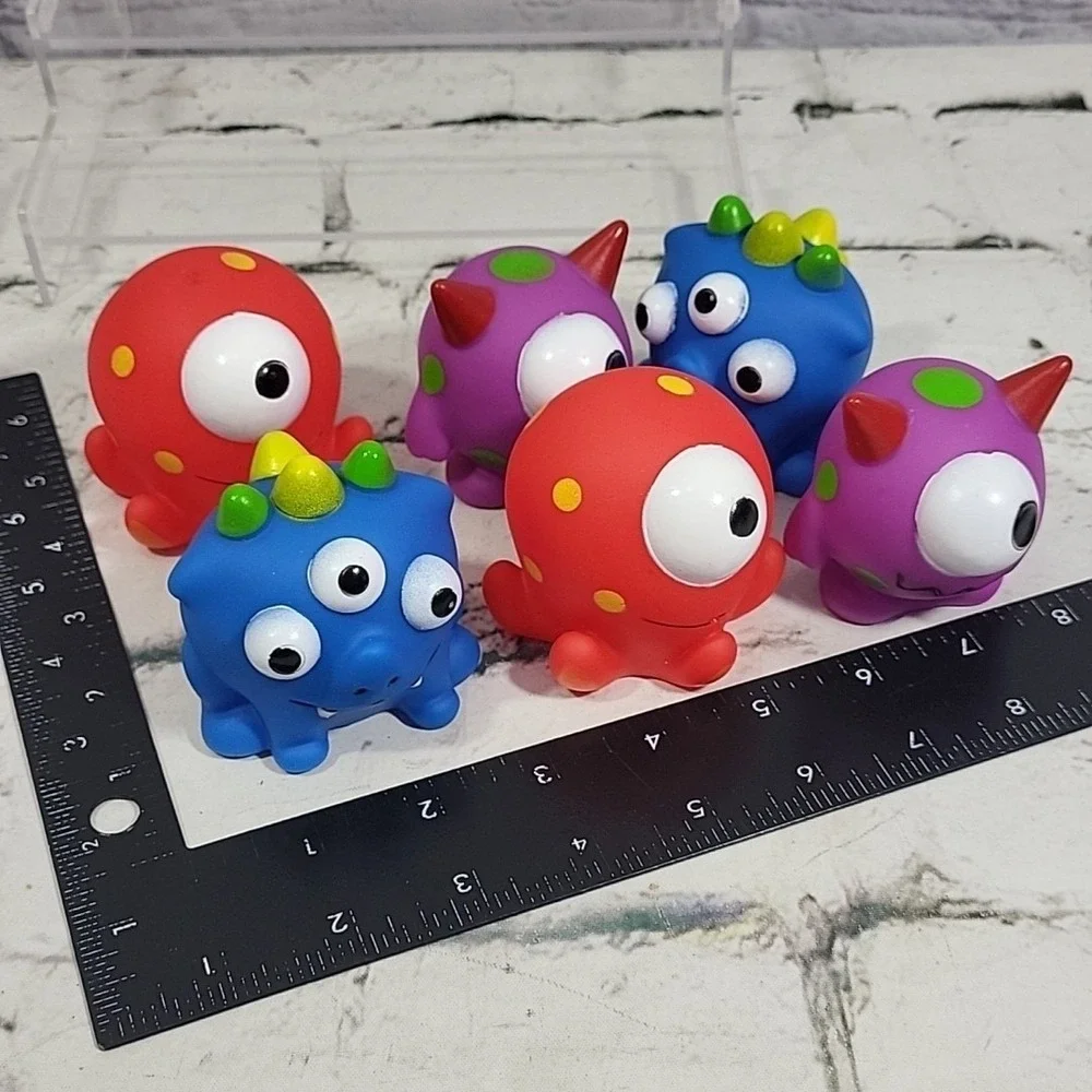 Bath Toys Rubber Monster Squirt‎ Tub Pool Floats Lot Of 6 Colorful